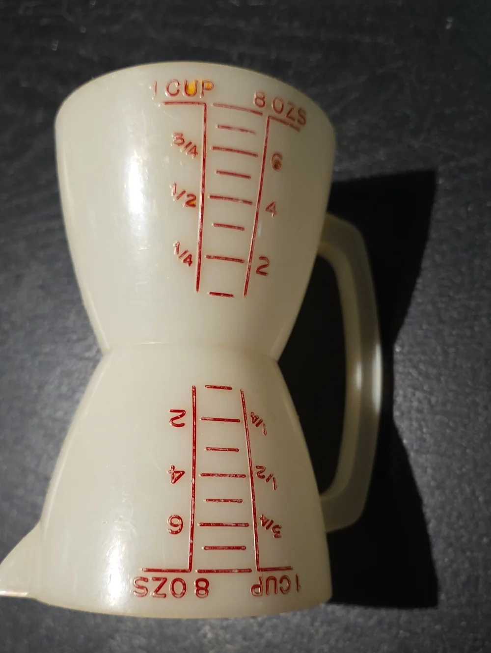 Cream Measuring Cup Duo with Red Markings